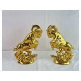 Gold-Plated Chinese Zodiac Goat/Ram Figurines