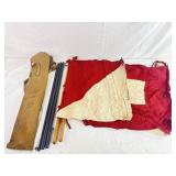 US Army Signal Corps Flag Kit W/Canvas Bag.
