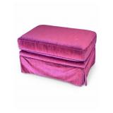 Red Cushioned Ottoman On Wheels 32in x21in x17in