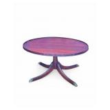 Oval Coffee Table w/ Brass Claw Feet