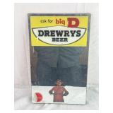 (Ask for big D) Drewrys Beer Advertising Mirror.