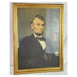 Photograph of Abraham Lincoln in Gold-Toned Frame