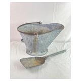 Galvanized Coal Bucket W/Shovel