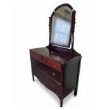 4 Drawer Dresser W/Mirror 42In W, 19In D, 68 T