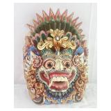 Hand-Carved, Painted Balinese Wooden Mask