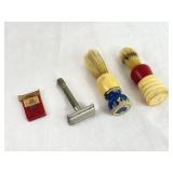 VTG Razor, Razor Blade, and Brushes.