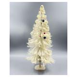 White Ornamental Christmas Tree 16In Tall.