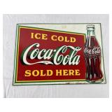 1989 Ice Cold Coca-Cola Tin Sign 17.5in x12.25in
