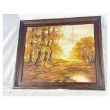 Framed Oil Painting Signed By Schiller 24in x28in