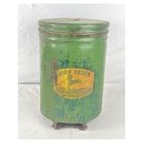John Deere Metal Seed Hoper. 15In tall.