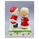 Vtg Mr. & Mrs. Claus Musical Figurines (Paint