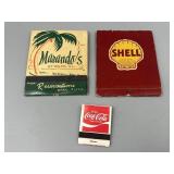 VTG Matchbooks: Shell, Coca-Cola, & Marandoï¿½s