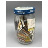 Glass Jar Full of Vtg Matchbooks
