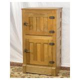Antique Oak Ice Box. 25 1/2In W, 18In D, 46In T