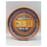 Mule Head Wehle Ale, Beer Tray. 13In Diameter.