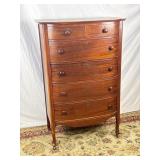 1940s 6 Drawer Chest Of Drawers. 32In W, 49In T
