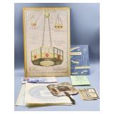 Mixed Advertising, Pamphlets, Light Fixture Print