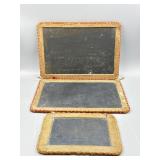 3 Antique Slate Chalkboards