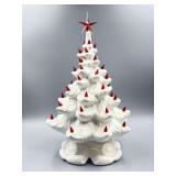White Ceramic Christmas tree. 19In tall.