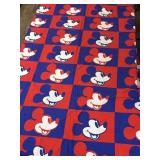 VTG Mickey Mouse Checkered Pattern Table Cloth.