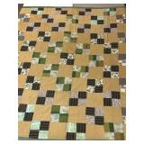 VTG Hand Stitched Quilt 63x75Inches.