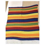 Multi-Color Machine Loom Made Throw Blanket.