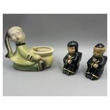 VTG Ceramic Asian Inspired Planters
