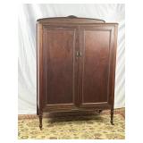 1920s Wardrobe W/Mahogany Veneer. 58In Tall.