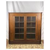 19th c American Pine Two Door Corner Cupboard