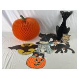 Vtg Cardboard Halloween Decorations