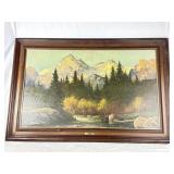 (In The Tetons, R. wood) Large Framed Print