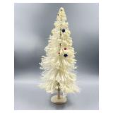 White Ornamental Christmas Tree 16In Tall.
