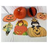 Vtg Cardboard Halloween Decorations