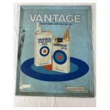 Metal Vantage Cigarettes Advertising Sign 21.5in