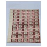 Scott #1230, 5 Cent. Carolina Charter Sheet With