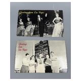 2 Vintage Ronald Reagan in Las Vegas Postcards