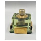 MCM Green & Brass Table Lighter