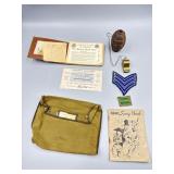 Military Items, patches, Song Book, Whistle, &-