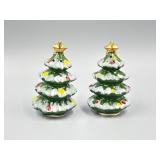 Vtg Kreiss Christmas Tree Salt & Pepper Shakers