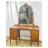 1940s 6 Drawer Vanity. 4Ft W, 18In D, 68In Tall.