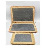 3 Antique Slate Chalkboards