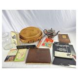 Mixed Items, Baskets, Books, Teapot, Tissue Paper