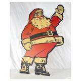 1970s Cardboard Santa Cutout. 39 1/2In Tall.
