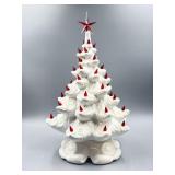 White Ceramic Christmas tree. 19In tall.