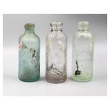 3 Antique Soda Bottles