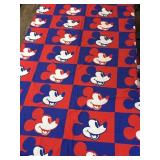 VTG Mickey Mouse Checkered Pattern Table Cloth.