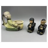 VTG Ceramic Asian Inspired Planters