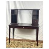 Brown Wood Computer Desk W/Detachable Hutch