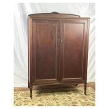 1920s Wardrobe W/Mahogany Veneer. 58In Tall.