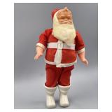 Vtg Plastic Santa Claus in White Boots 1ft Tall